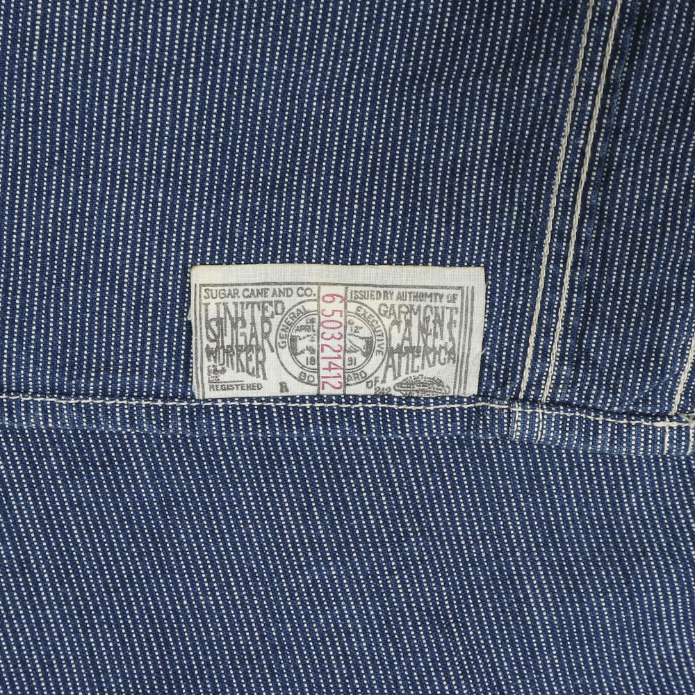 Sugar Cane Made in JP Stripe Work Shirt Size S