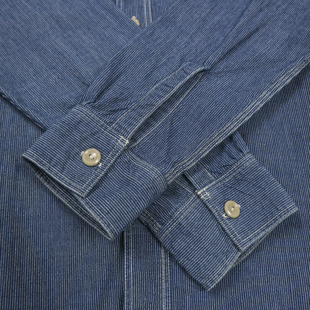 Sugar Cane Made in JP Stripe Work Shirt Size S