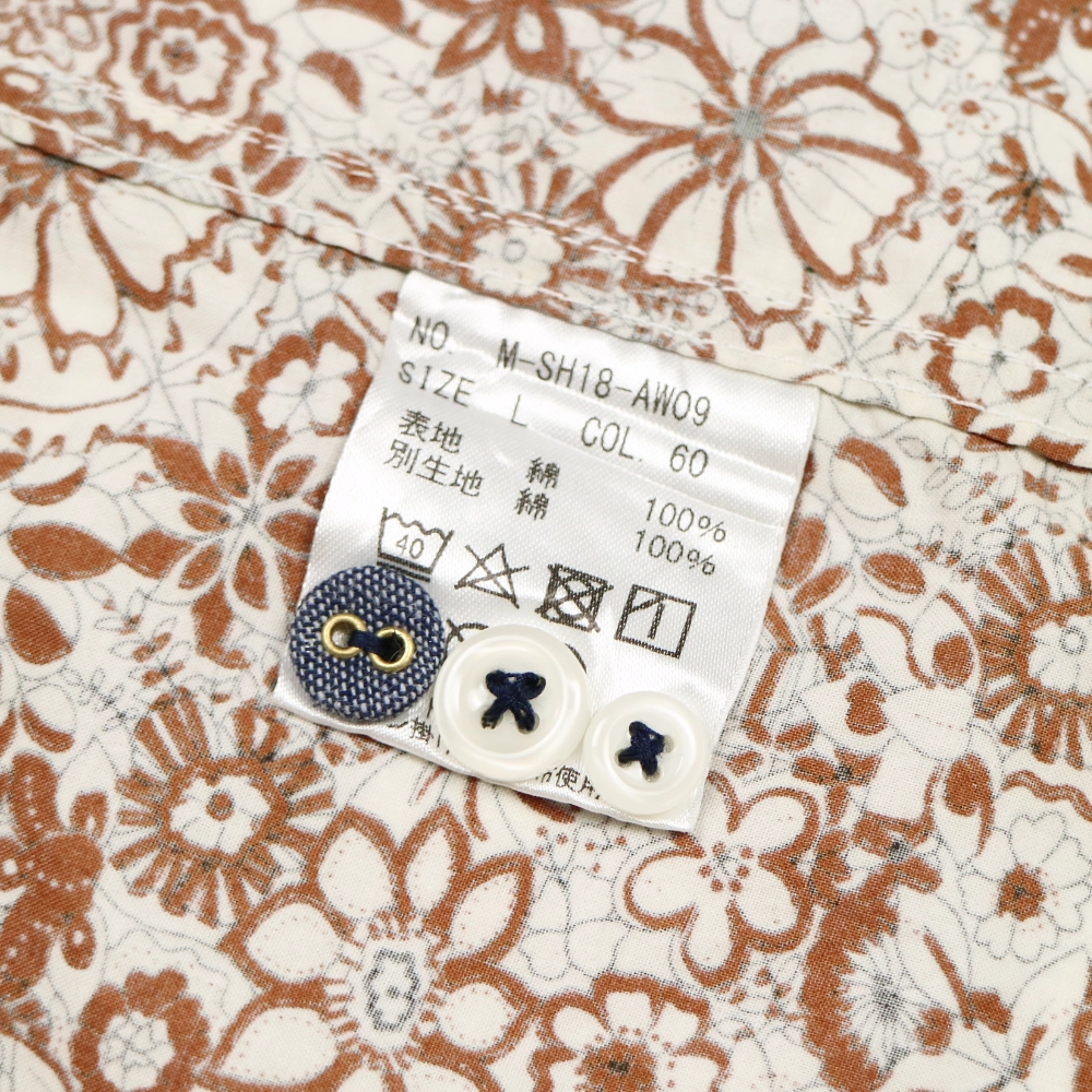 Mitsumine Floral Pattern Shirt L/S Size L
