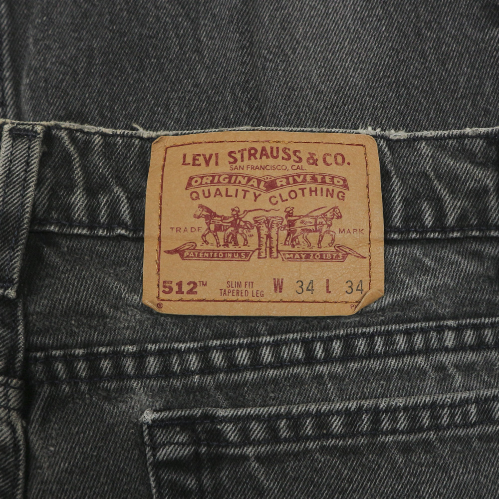 90s Levi's 512 Black Denim Jeans Size 32