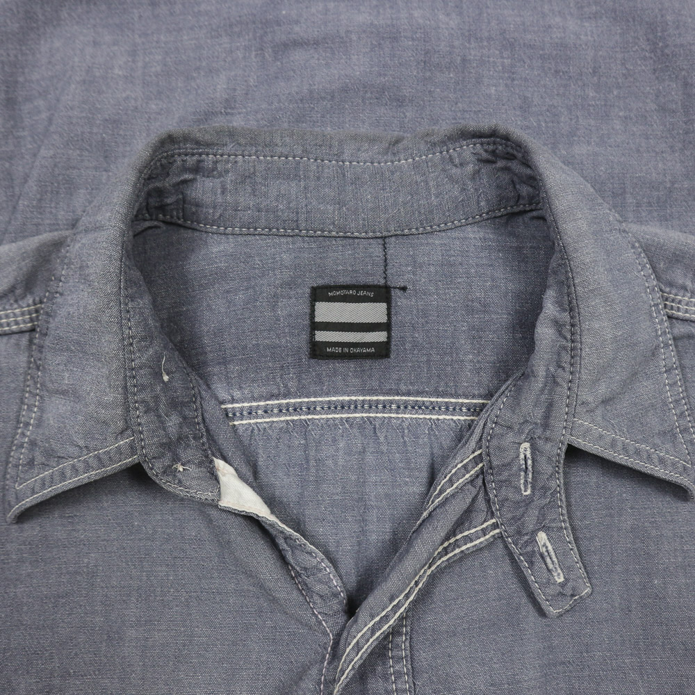 Momotaro Japan Made Chambray Work Shirt Size M