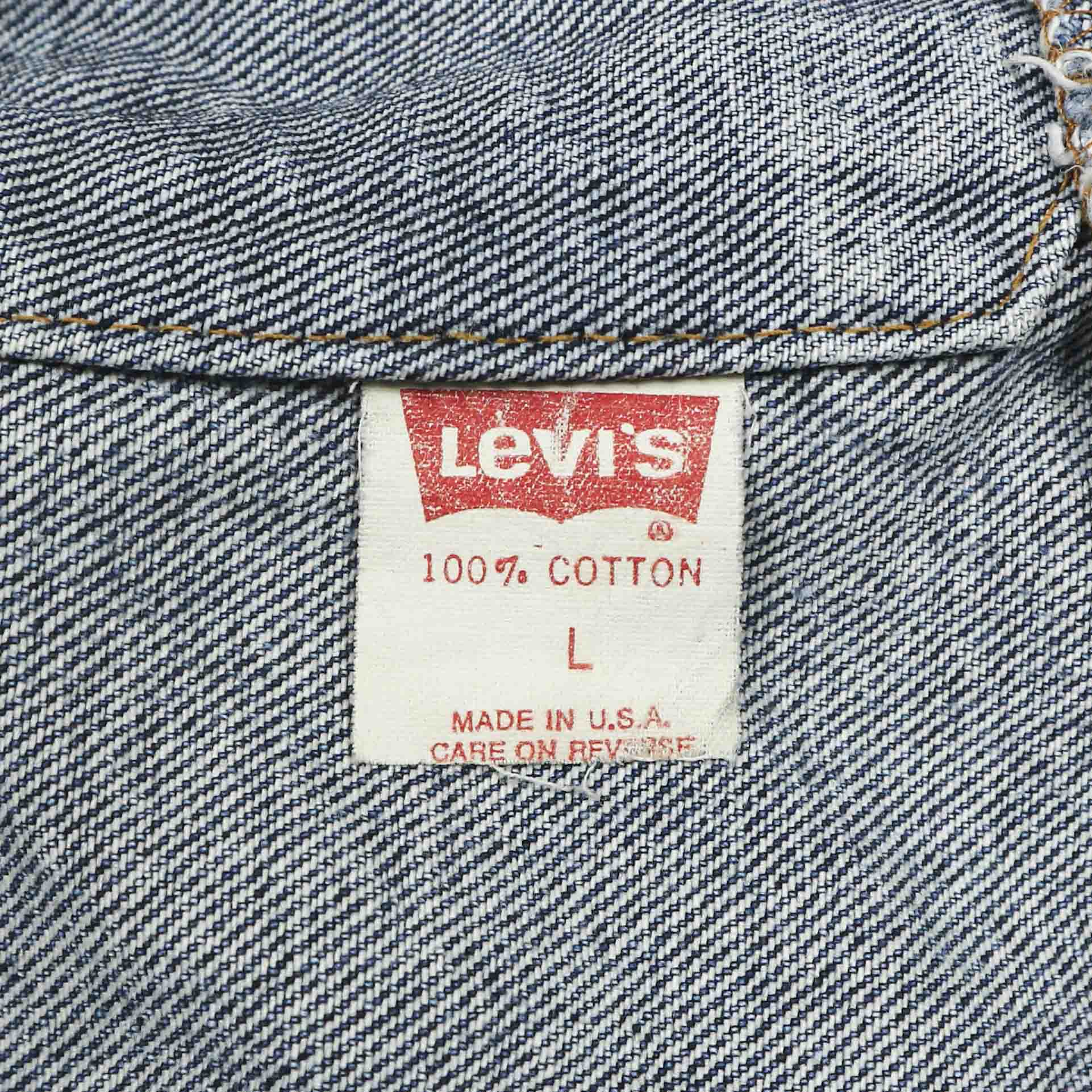 Vintage 80s Levi's USA Stonewash Trucker Denim Jacket Size L