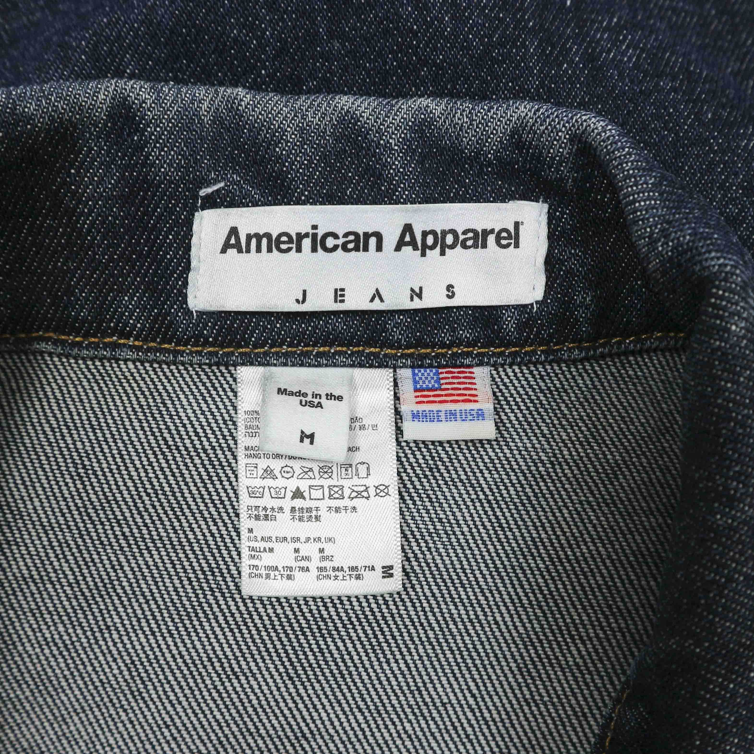 American Apparel USA Made Denim Jacket Size M