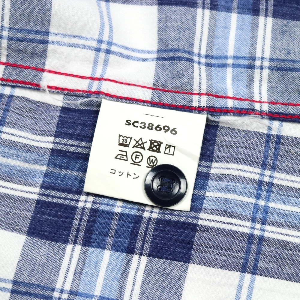 Sugar Cane Japan S/S Plaid Shirt Size M