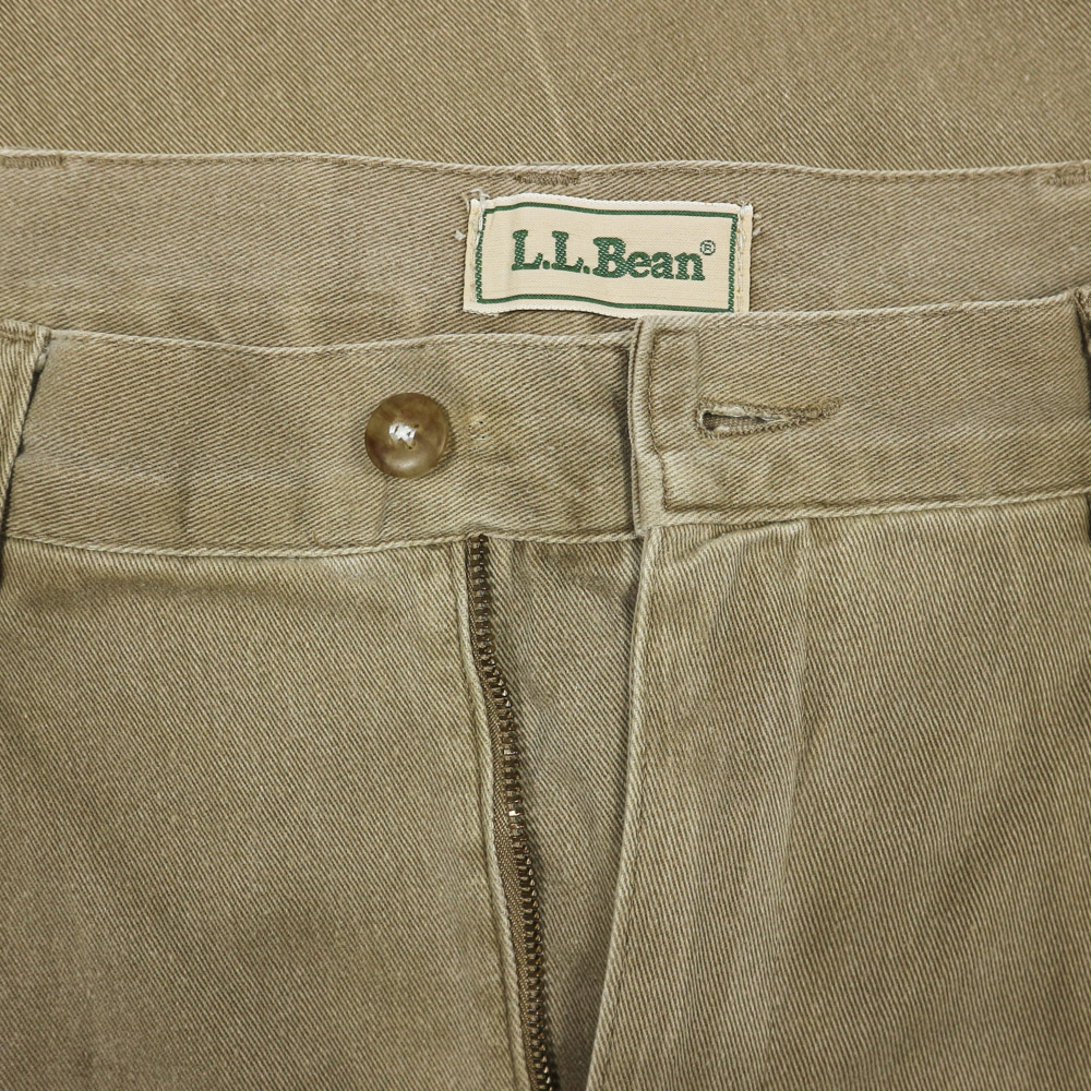 90s L.L.Bean Pleated Khaki Trousers Size 30