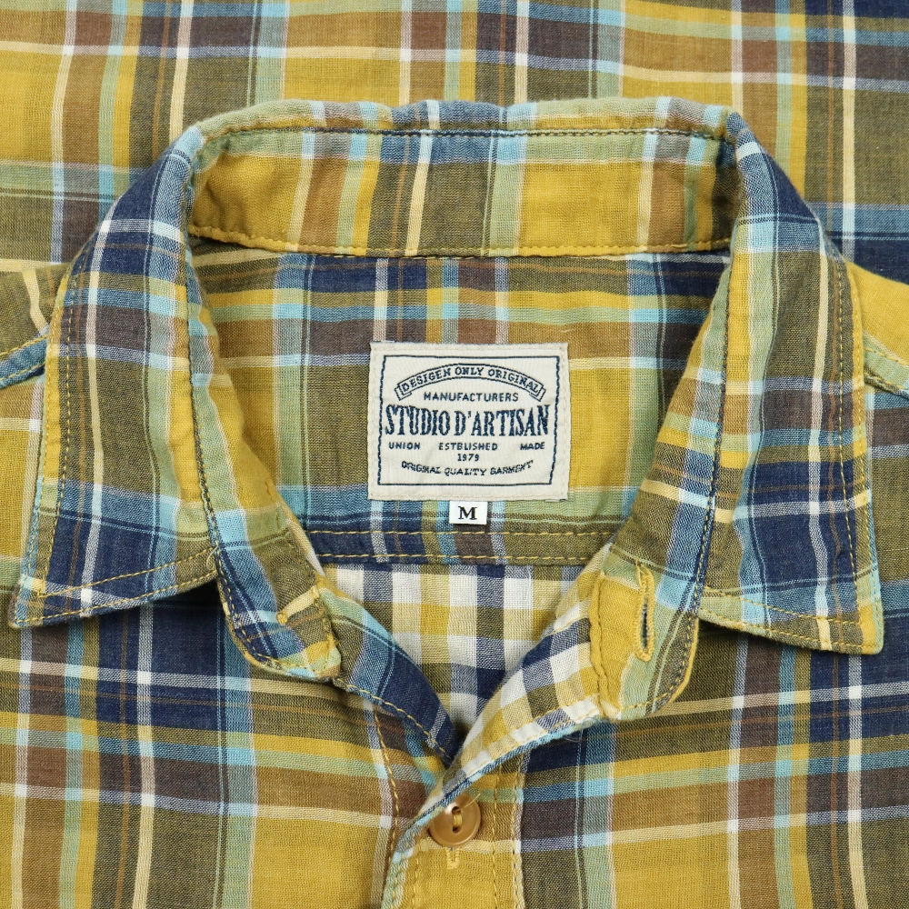 Studio D'Artisan Japan Plaid Shirt S/S Size S