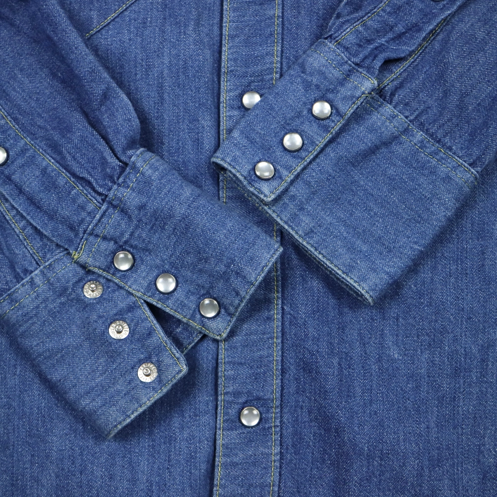 Vtg Rockmount USA Denim Western Shirt Size L