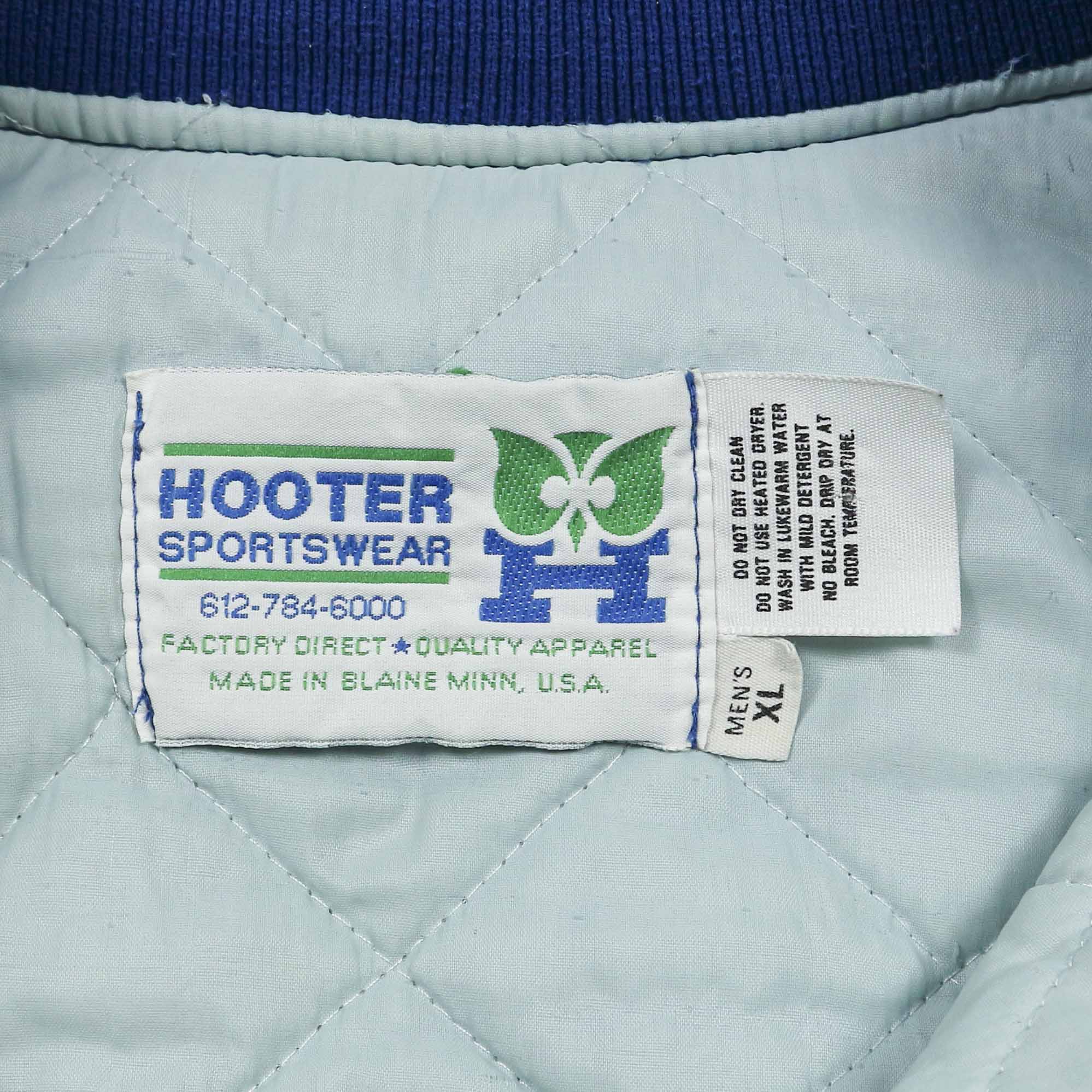 Vtg Hooter Sportswear Made in USA Advertising Jacket Size XL