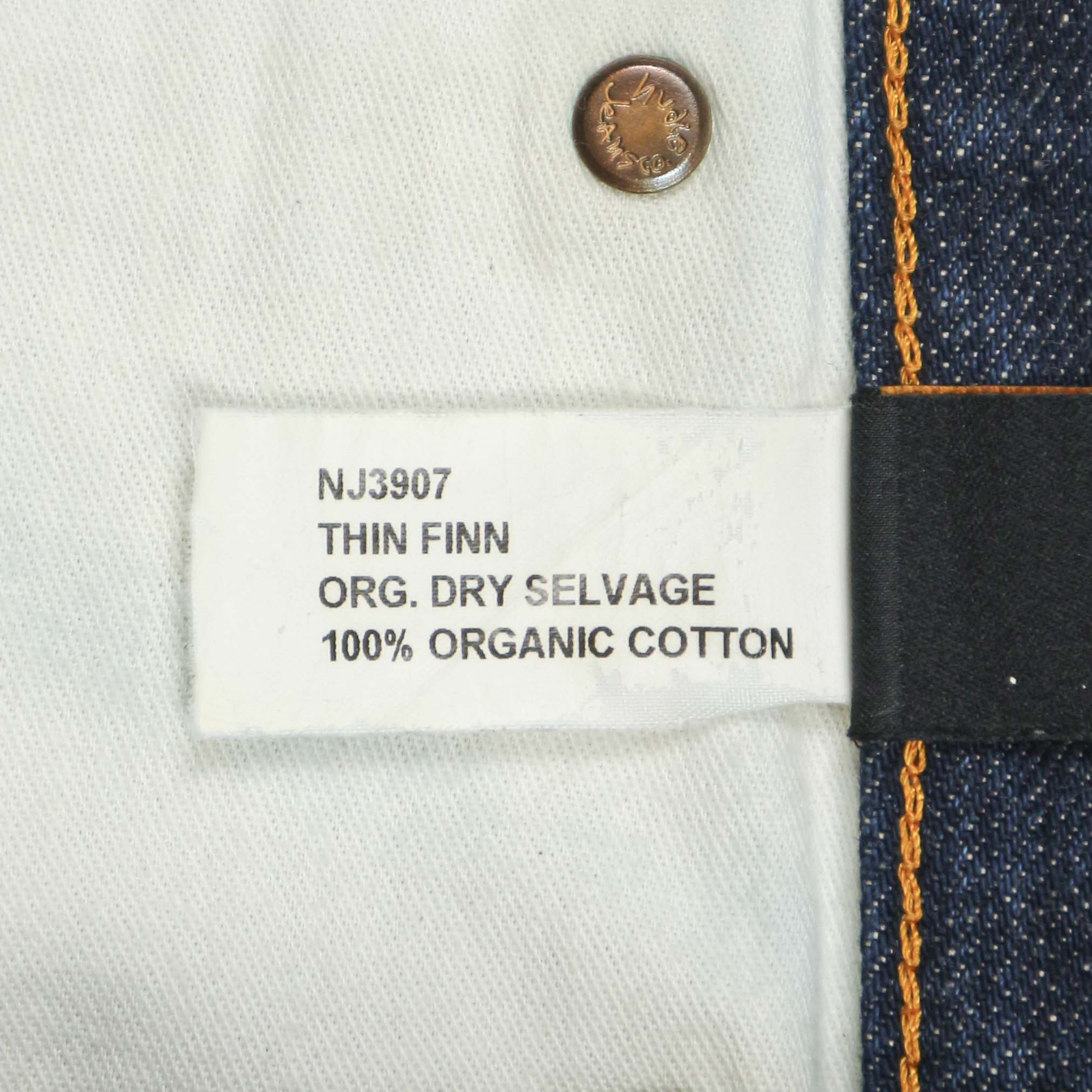 Nudie Jeans Thin Finn Selvedge Denim Jeans Size 30
