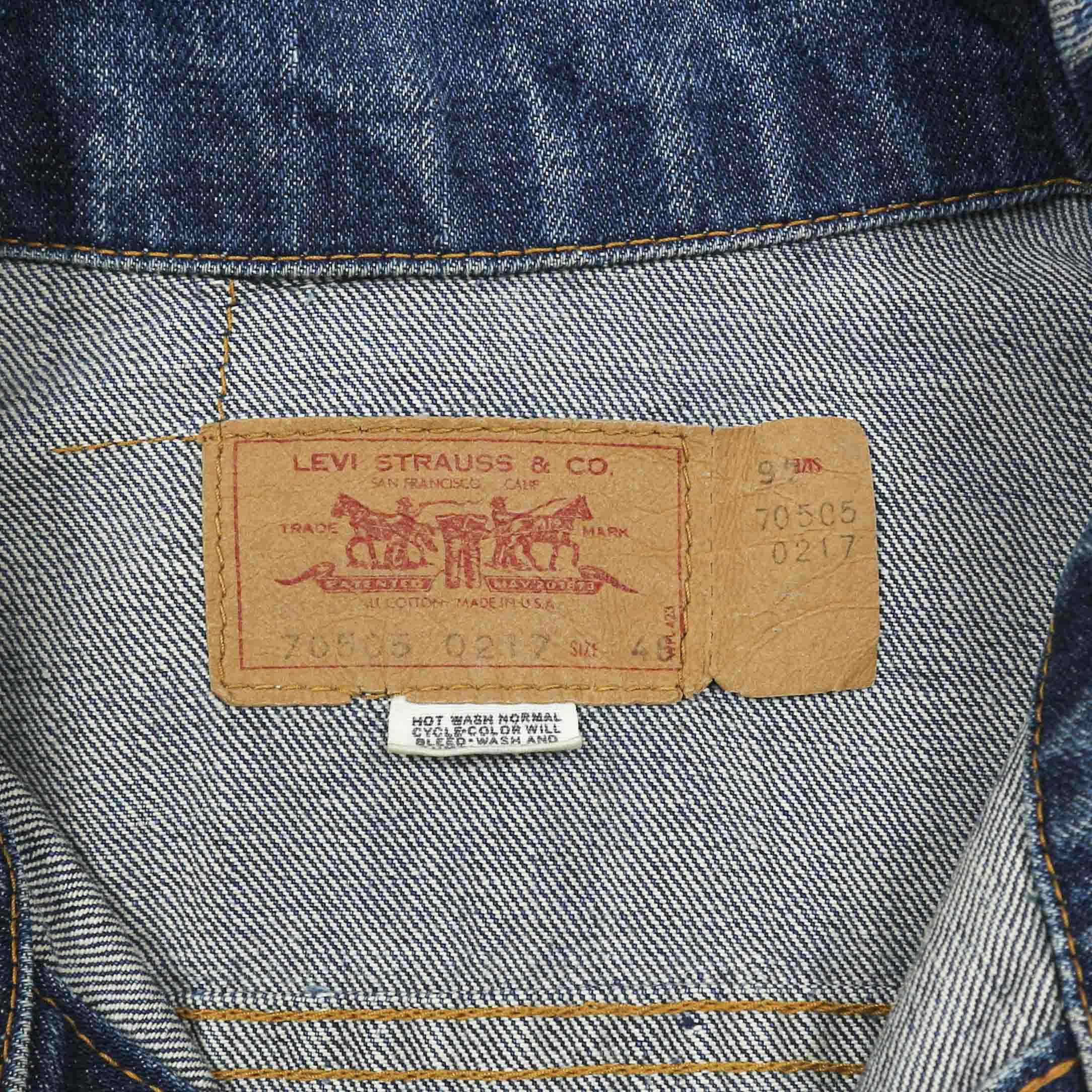 Vintage 70s Levi's USA Type 3 Denim Jacket Size L