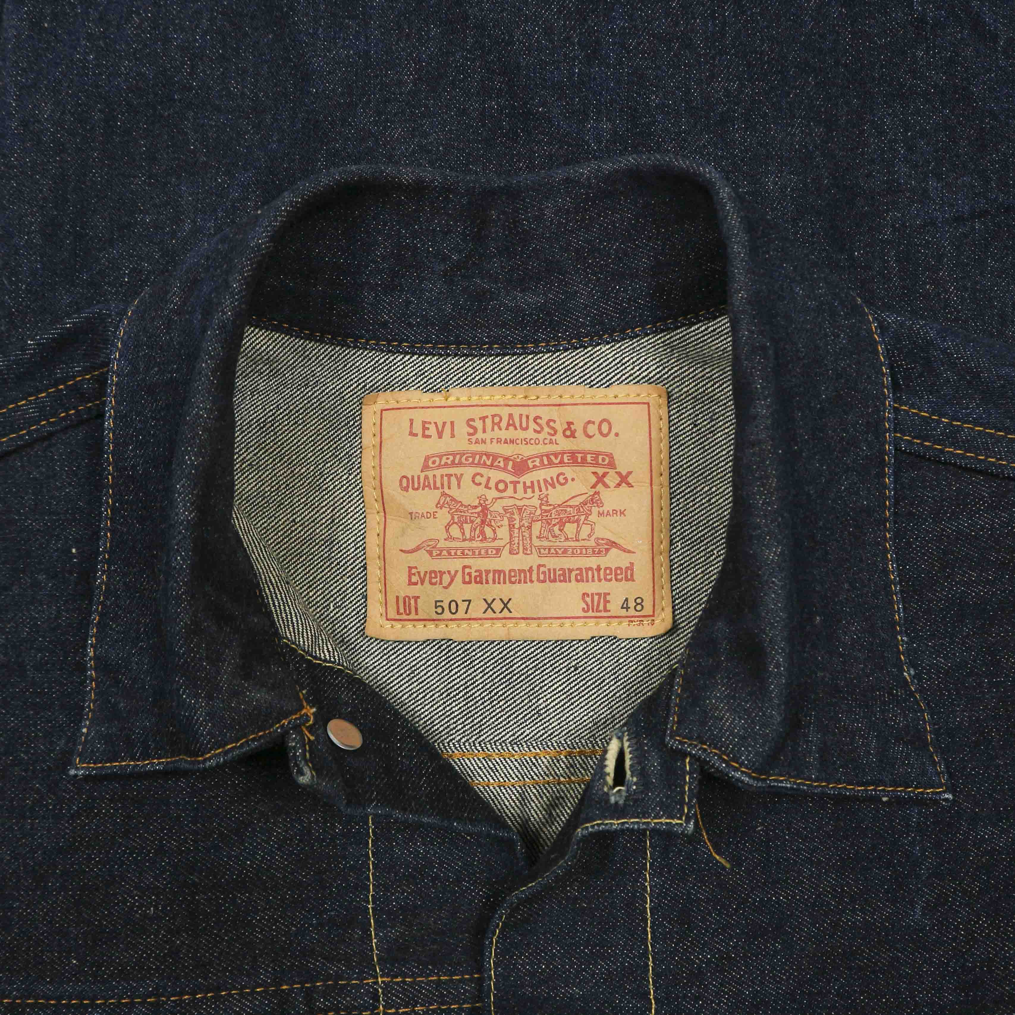 90s LEVI'S 507XX Valencia 555 Type 2 Denim Jacket Size XL