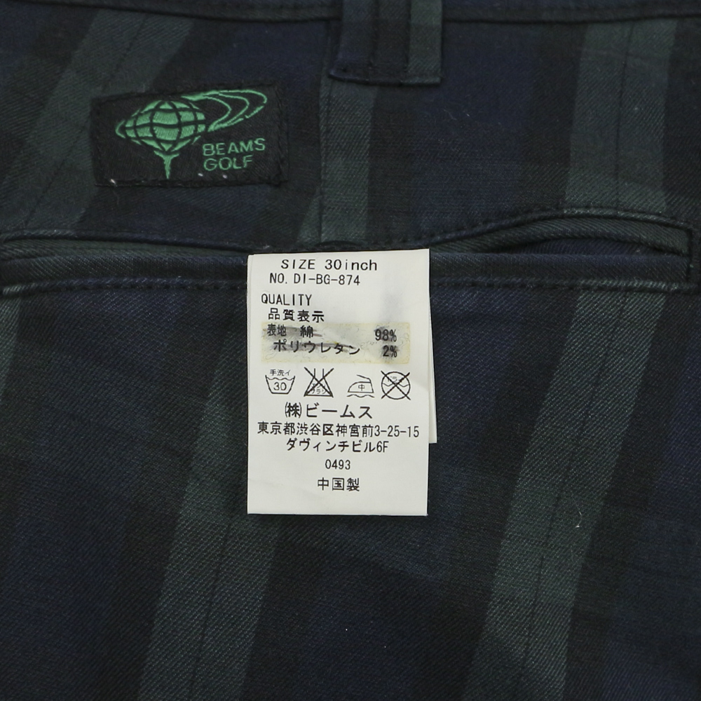 Dickies x Beams Golf Check Pattern Pants Size 30