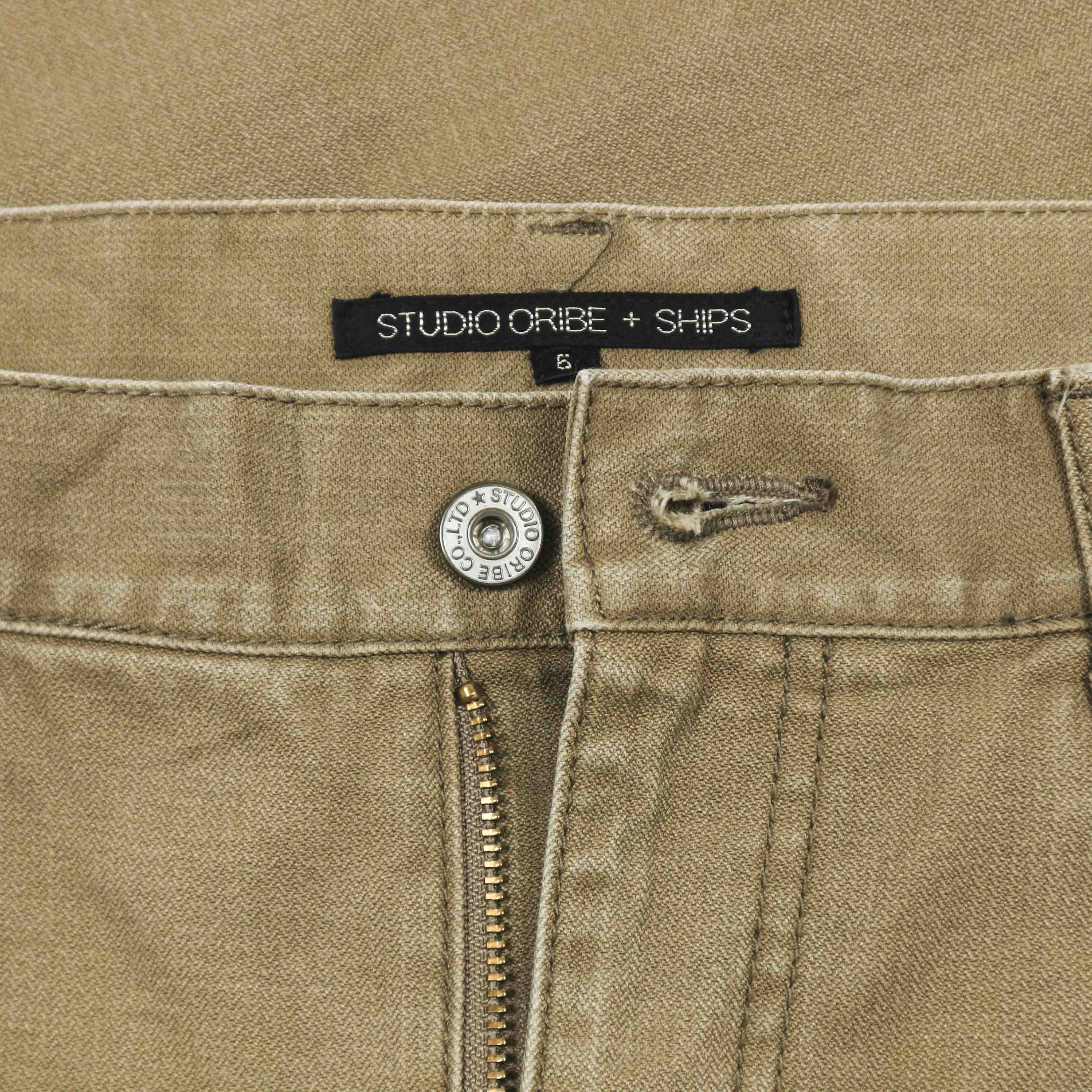 Studio Oribe x Ships Japan Olive Herringbone Pants Size 32