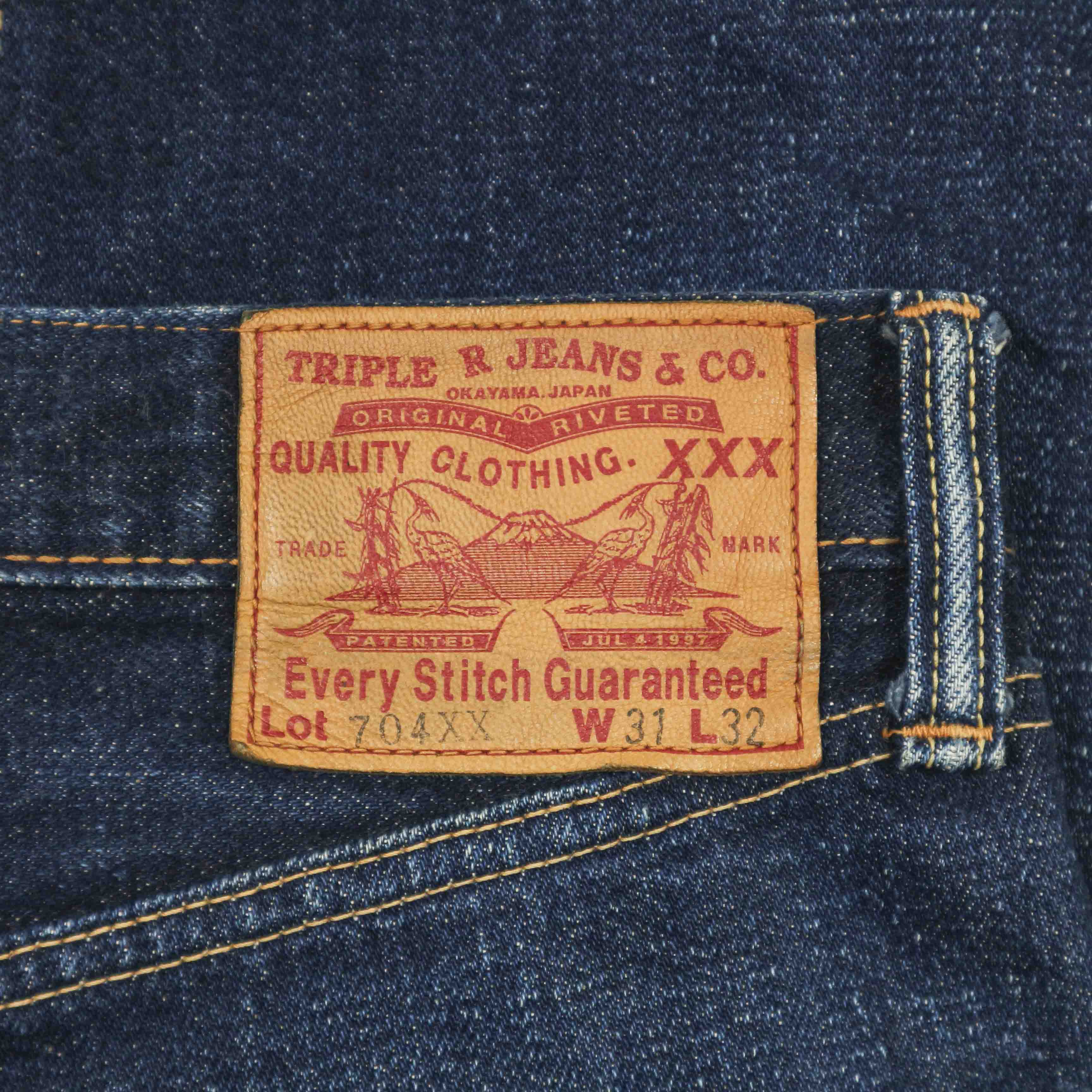 Triple R Okayama Japan Lot 704XX Selvedge Denim Jeans Size 30