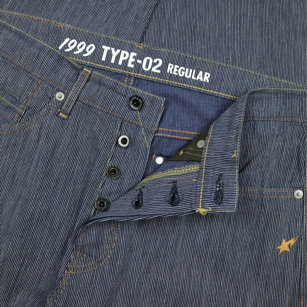 A Bathing Ape 1999 Type-02 Regular Stripe Jeans Size L / 34