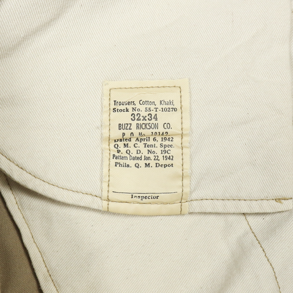 Buzz Rickson’s Type Military Khaki Trousers Size 31