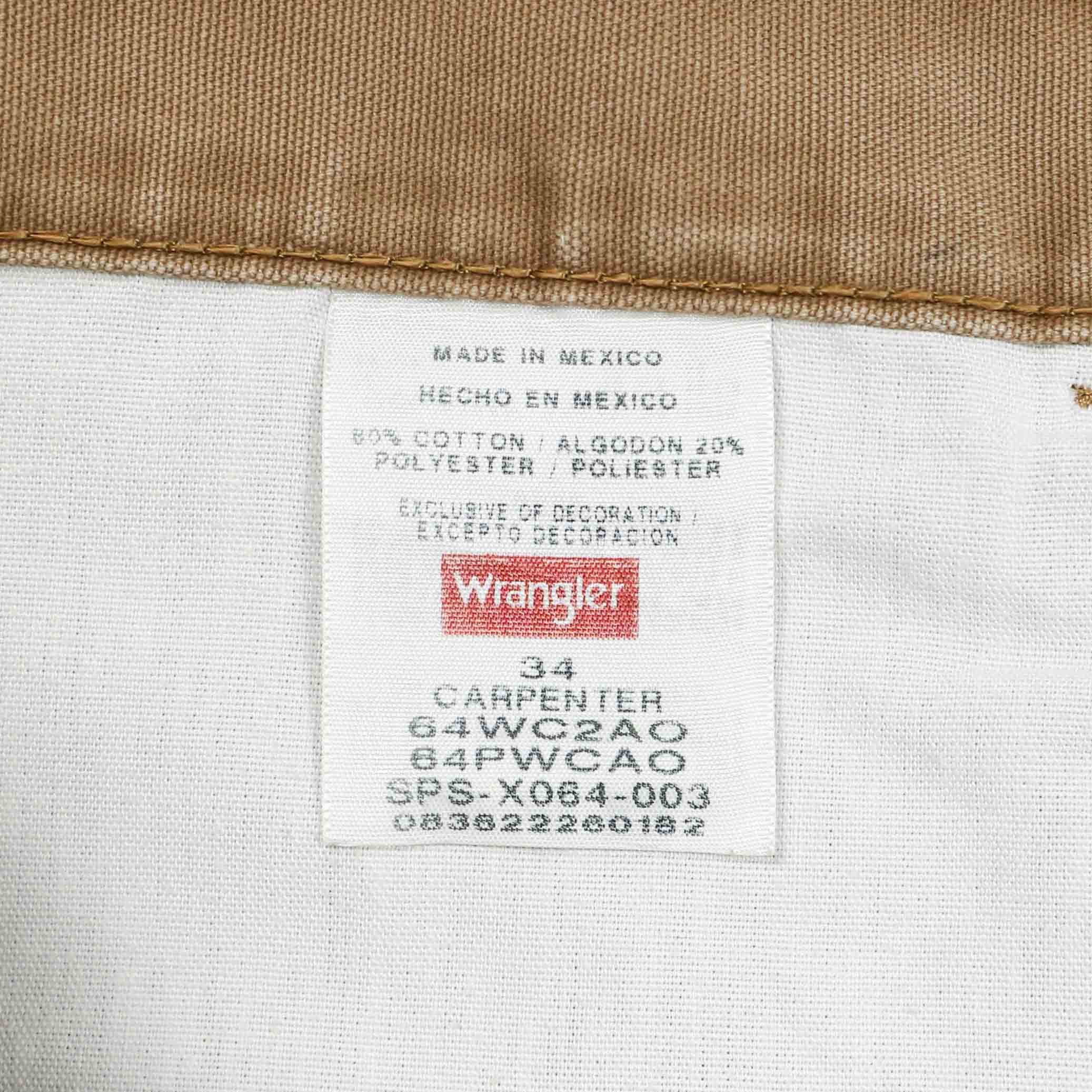 Wrangler Canvas Carpenter Shorts Size 34