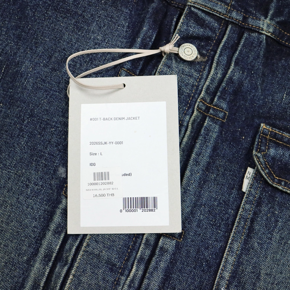 New Manual #001 T-Back Denim Jacket 2026SSJK-YY-0001 Size L