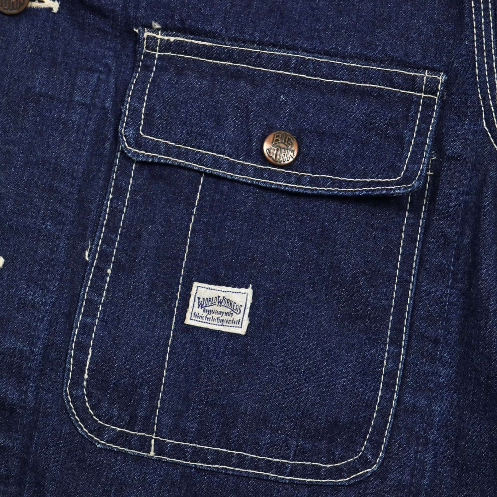 90s Big John Japan Denim Chore Jacket Size S
