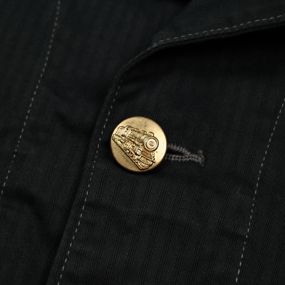 Sugar Cane HBT Black Railroad Jacket Size L
