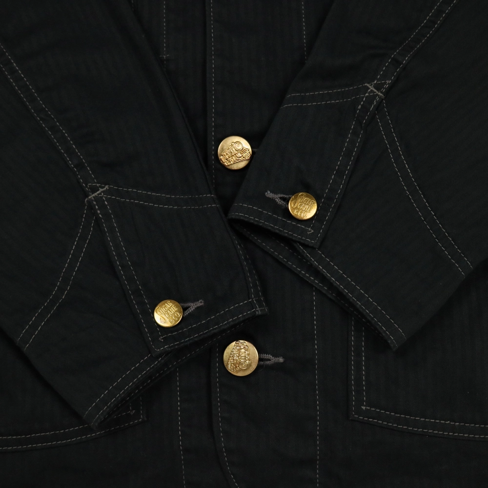 Sugar Cane HBT Black Railroad Jacket Size L