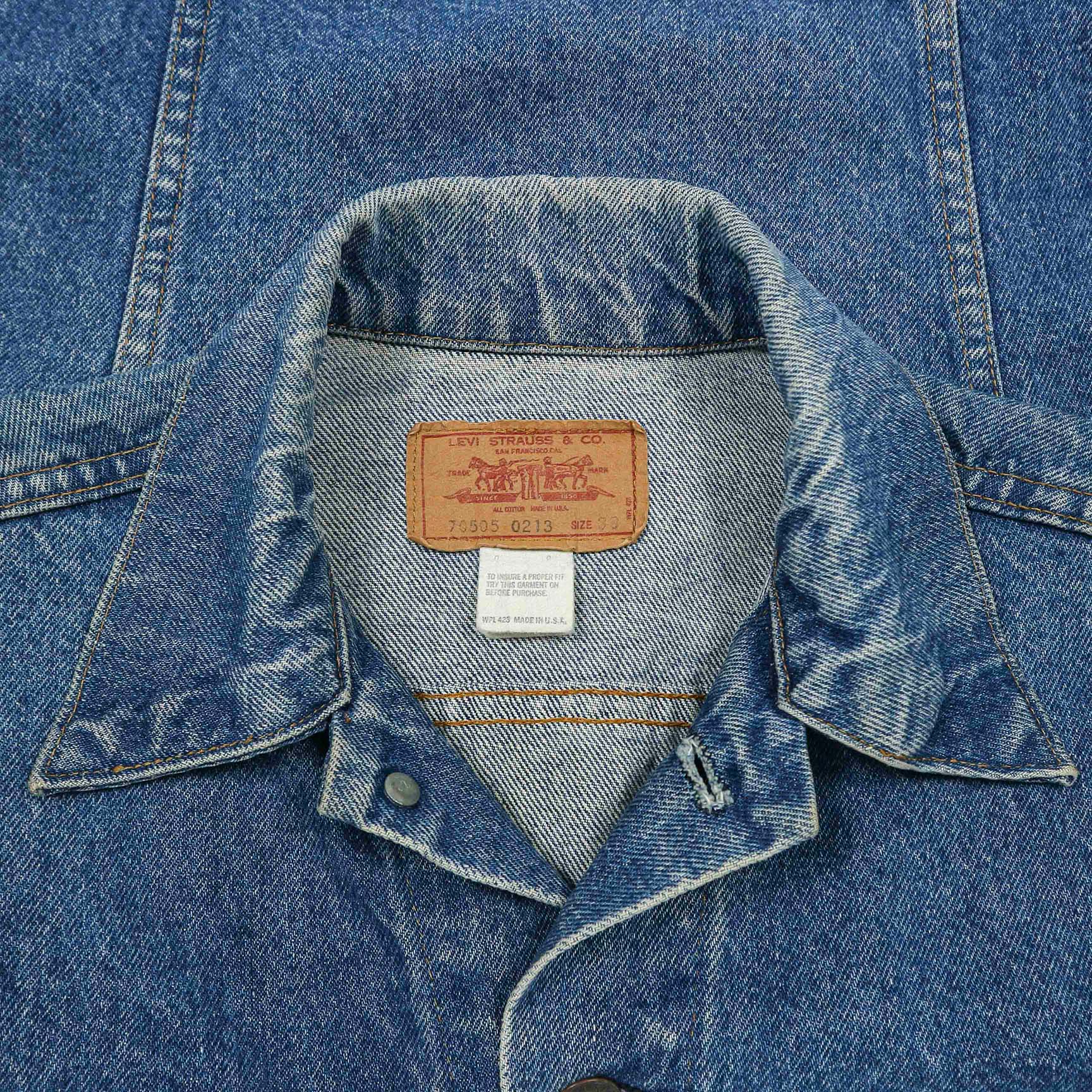 Vintage 80s Levi's USA Trucker Denim Jacket Size S