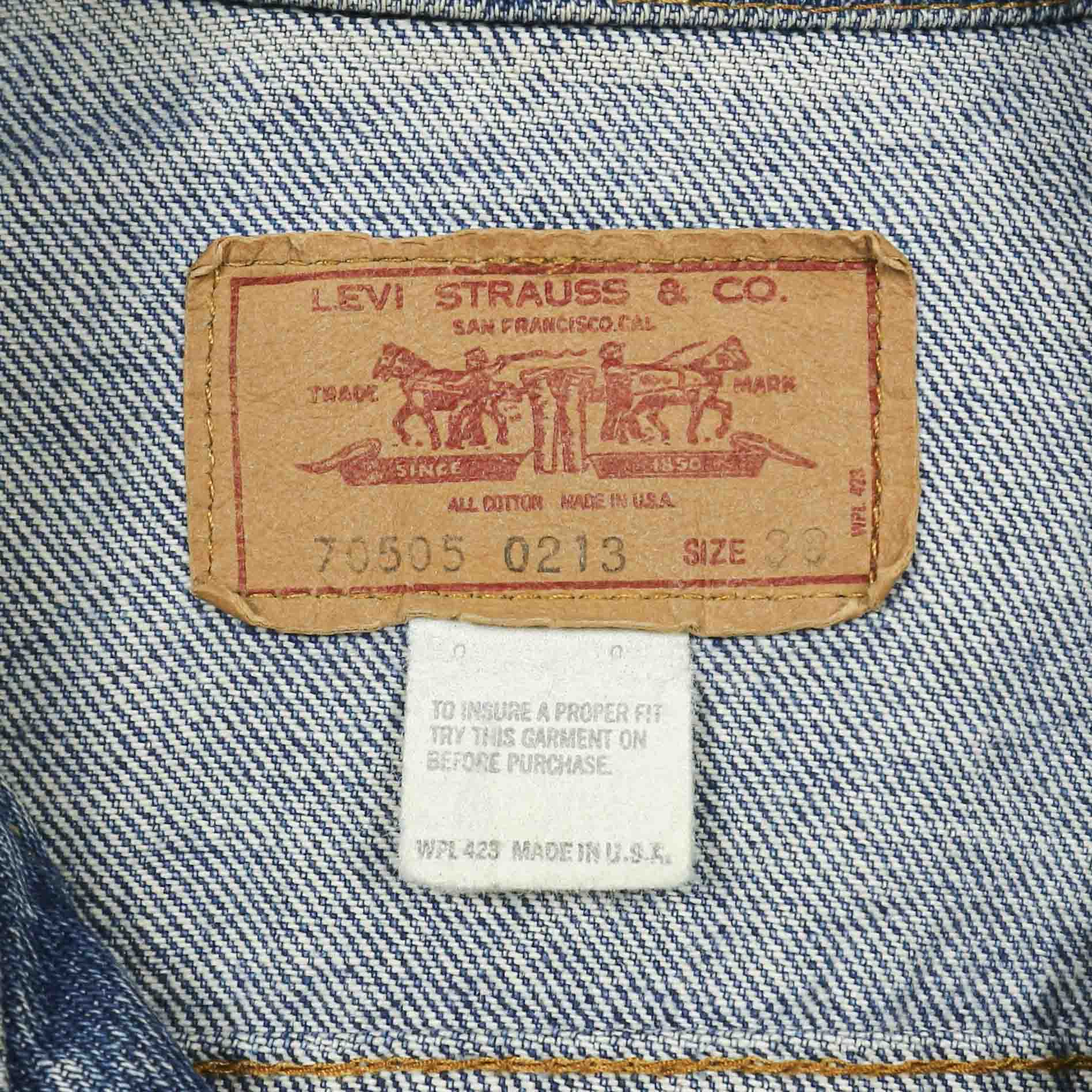 Vintage 80s Levi's USA Trucker Denim Jacket Size S