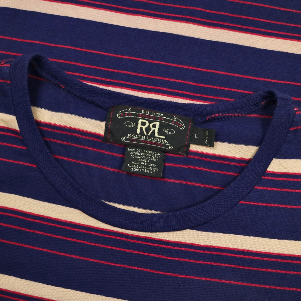 Double RL RRL Stripe Tee Shirt Size L