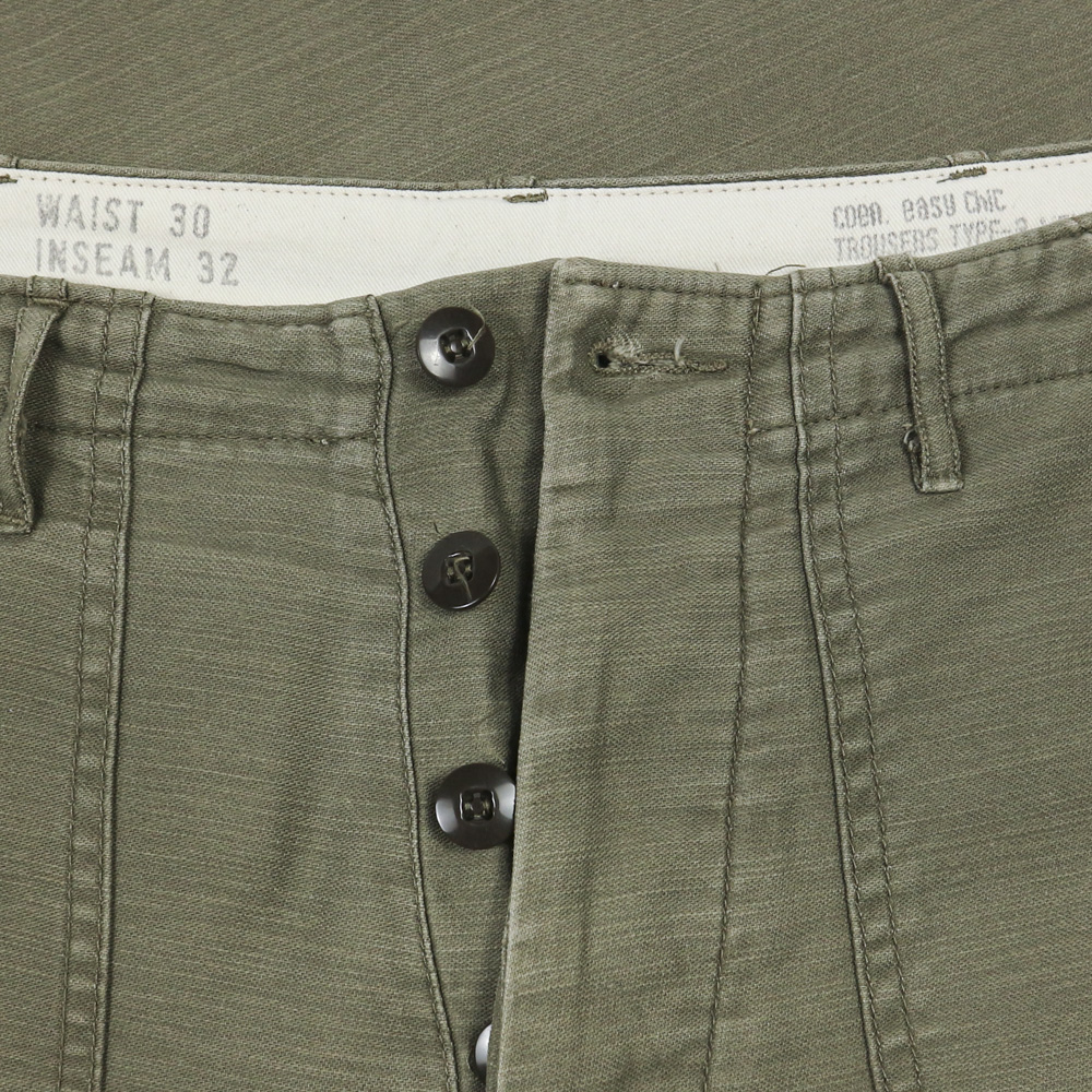 Coen Brand Olive Sateen Baker Pants Size 30