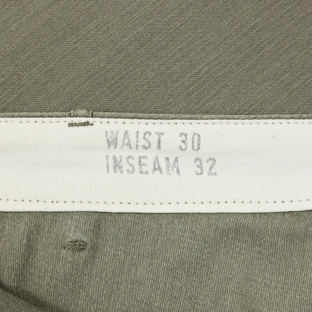 Coen Brand Olive Sateen Baker Pants Size 30