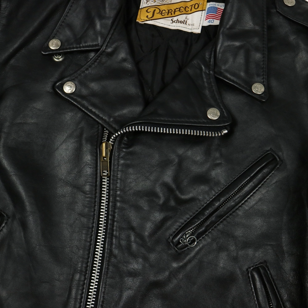 Schott Leather Model 618 Biker Jacket Size 40 / M