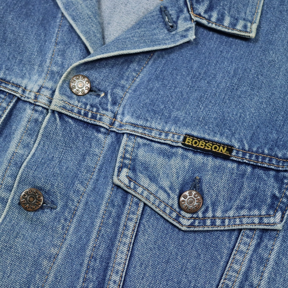 90s Bobson Japan Trucker Denim Jacket Size L
