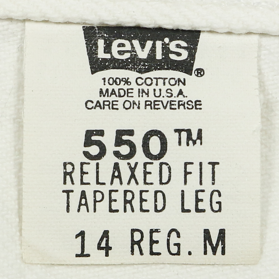 90s Levi's 550 USA White Denim Jeans Size 31