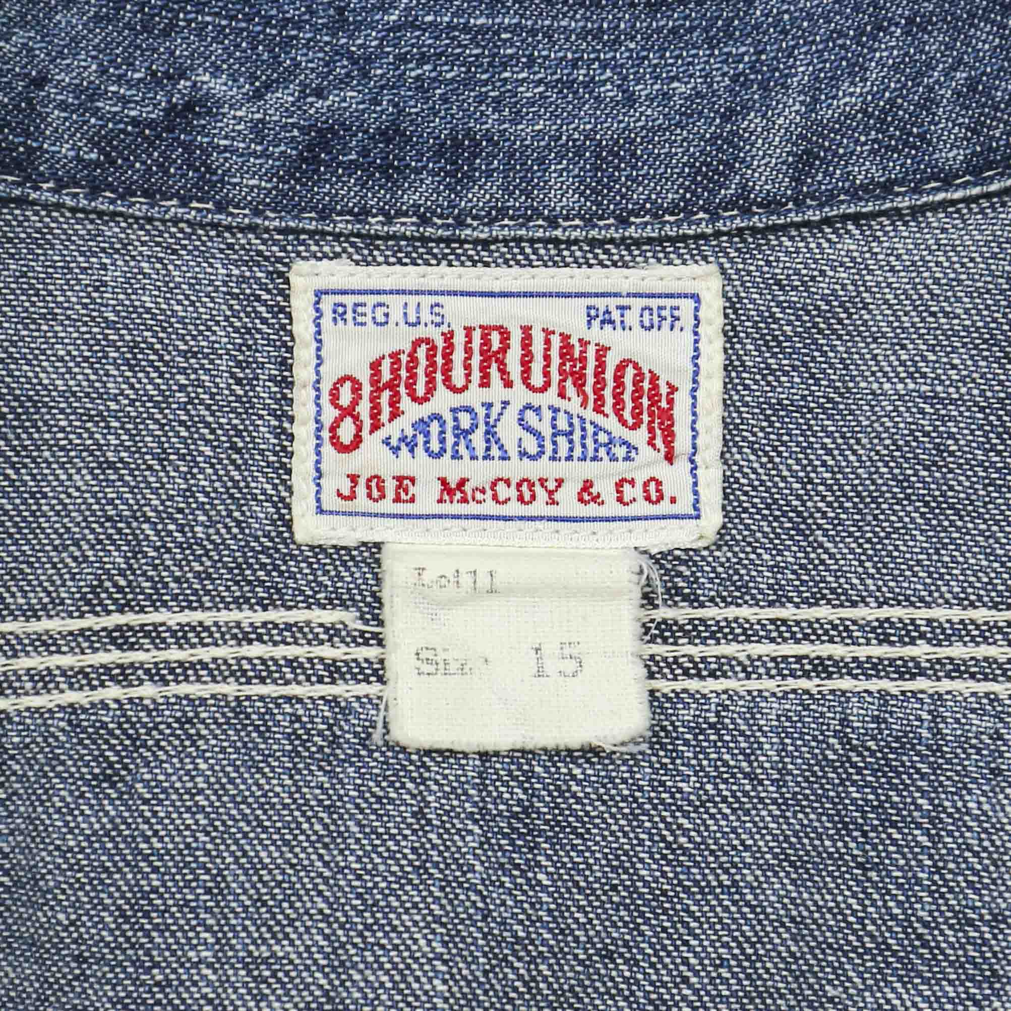 8Hour Union by Joe McCoy’s Denim Work Shirt Size M