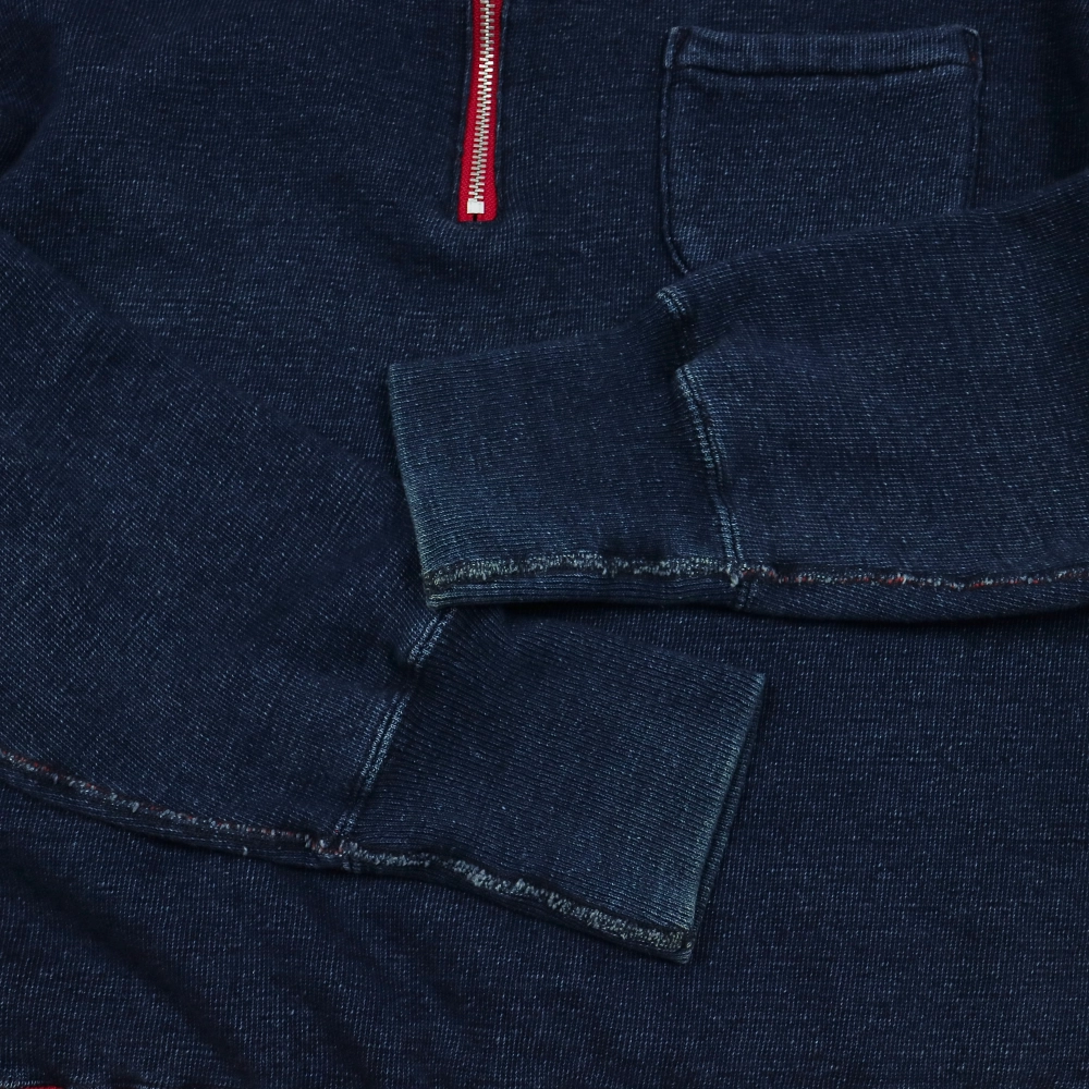 45rpm 45R Japan Half Zip Indigo Sweatshirt Size M