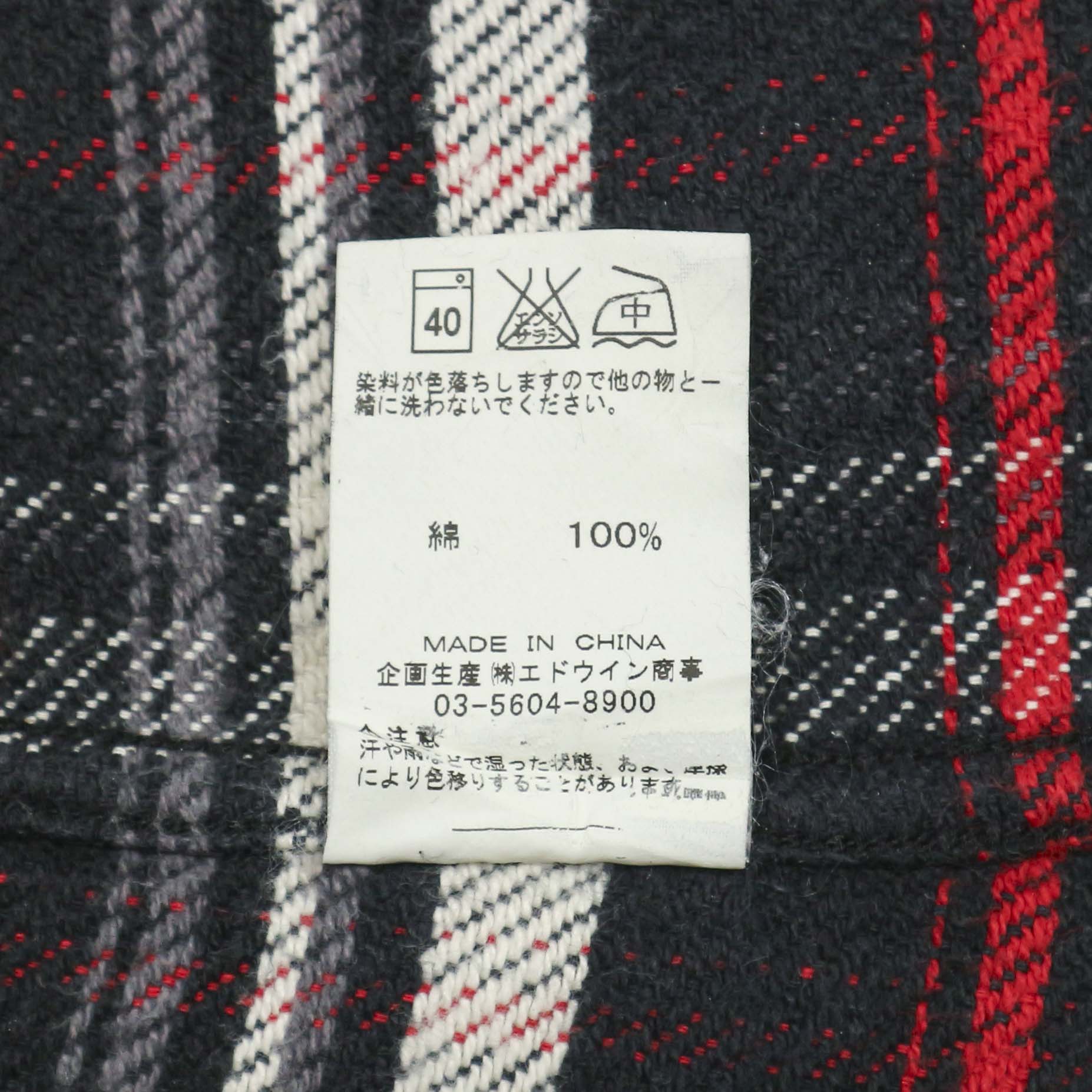 Lee Japan Sportwear Label Flannel Western Shirt Size L