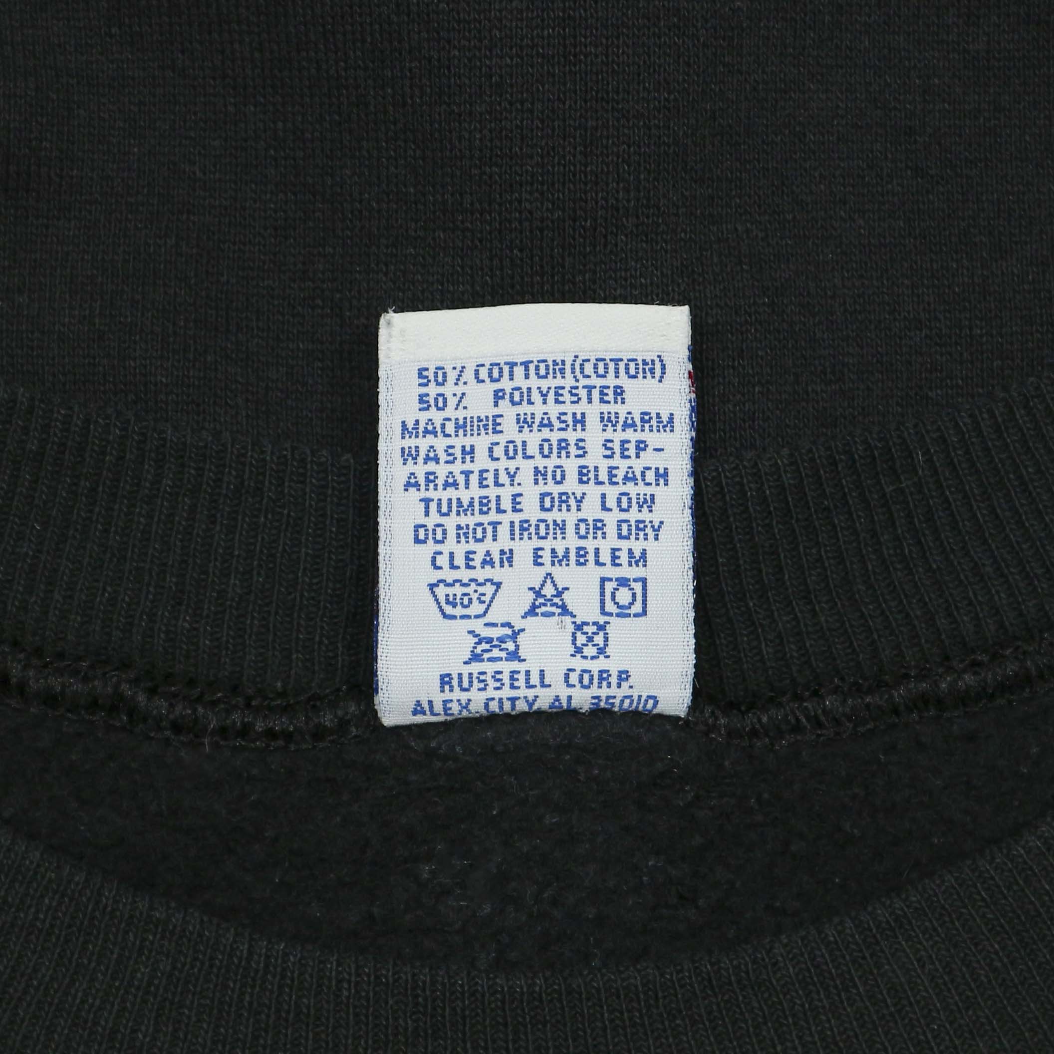 Vtg Russell Made in USA Black Sweater Size L
