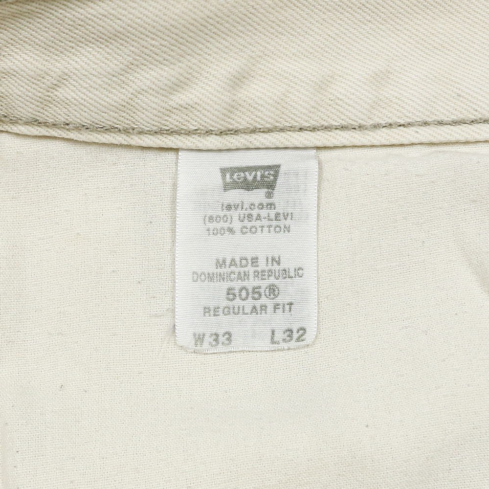 2000s Levi's 505 Ivory Denim Jeans Size 33