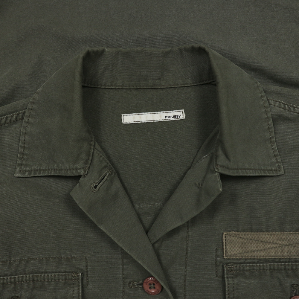Moussy Olive Military Jacket Women Size L
