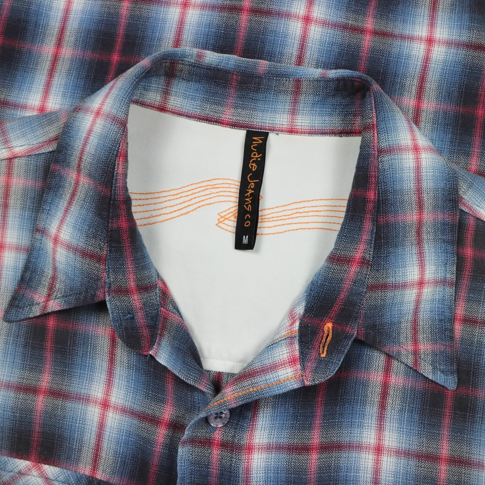 Nudie Jeans Co. Plaid Check Shirt Size M