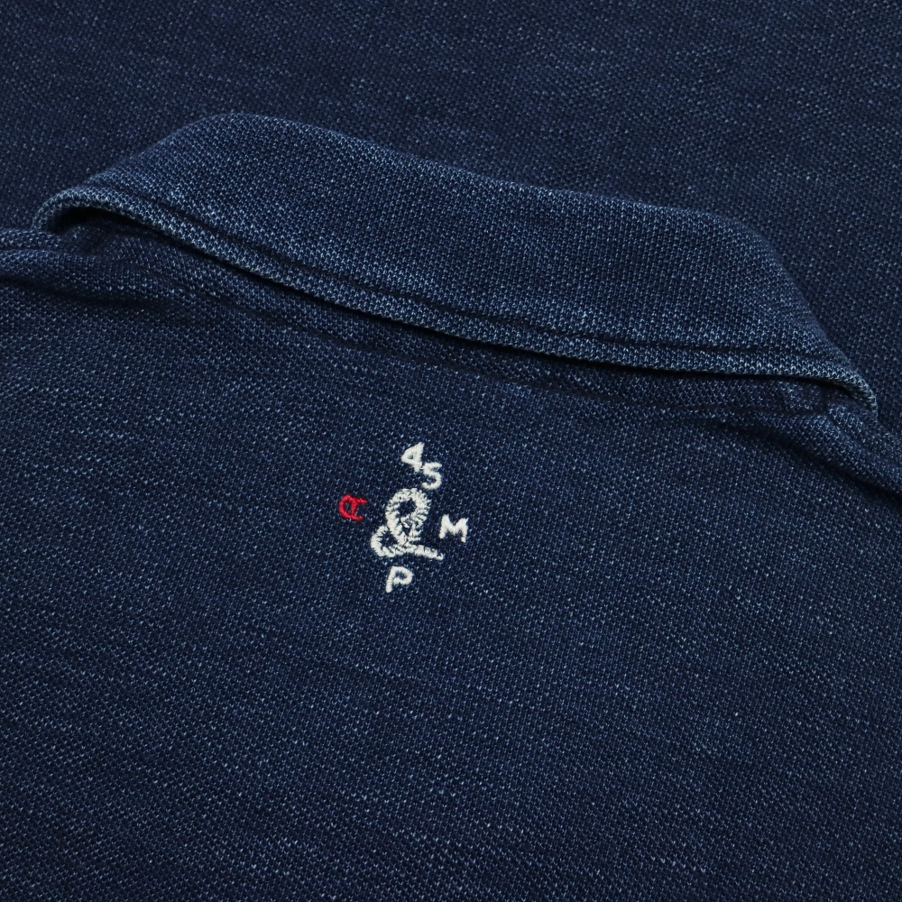 45rpm 45R Japan Indigo Polo Shirt Size XS