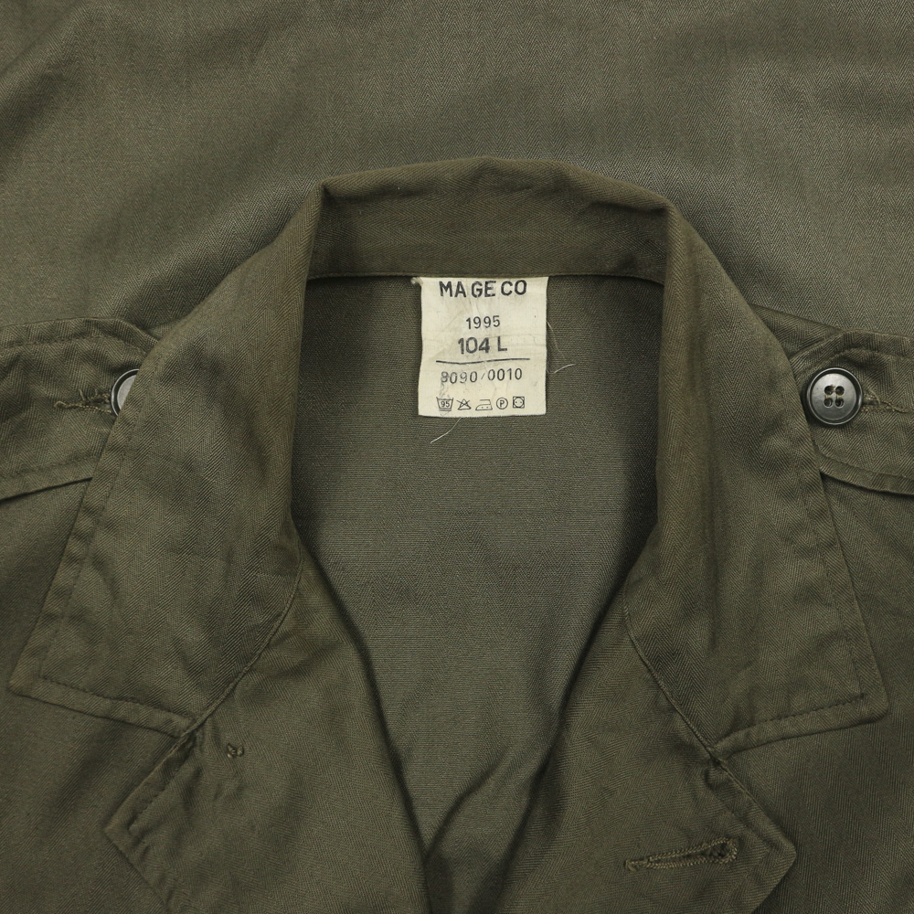 Vintage French Army Olive Field Jacket Size L