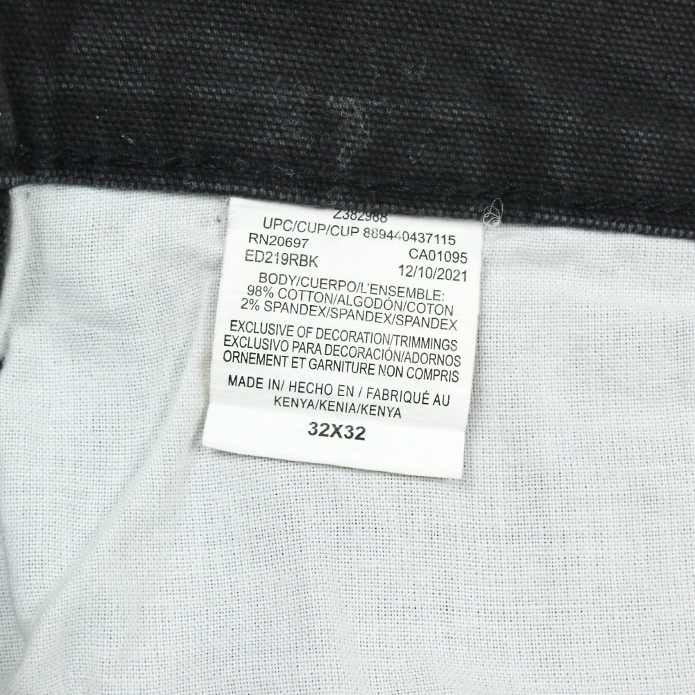 Dickies Black Canvas Work Pants Size 32