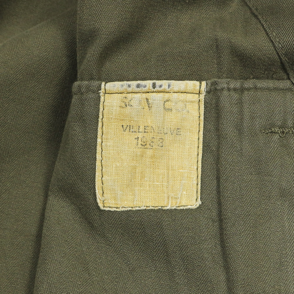 Vintage French Army Olive Field Jacket Size S