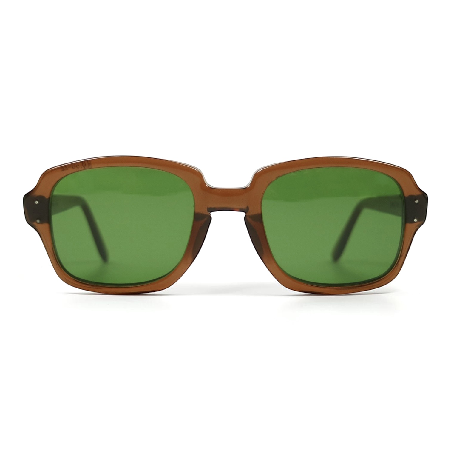 80s U.S. Military Issue Glasses Brown - Green Lens [50-22]