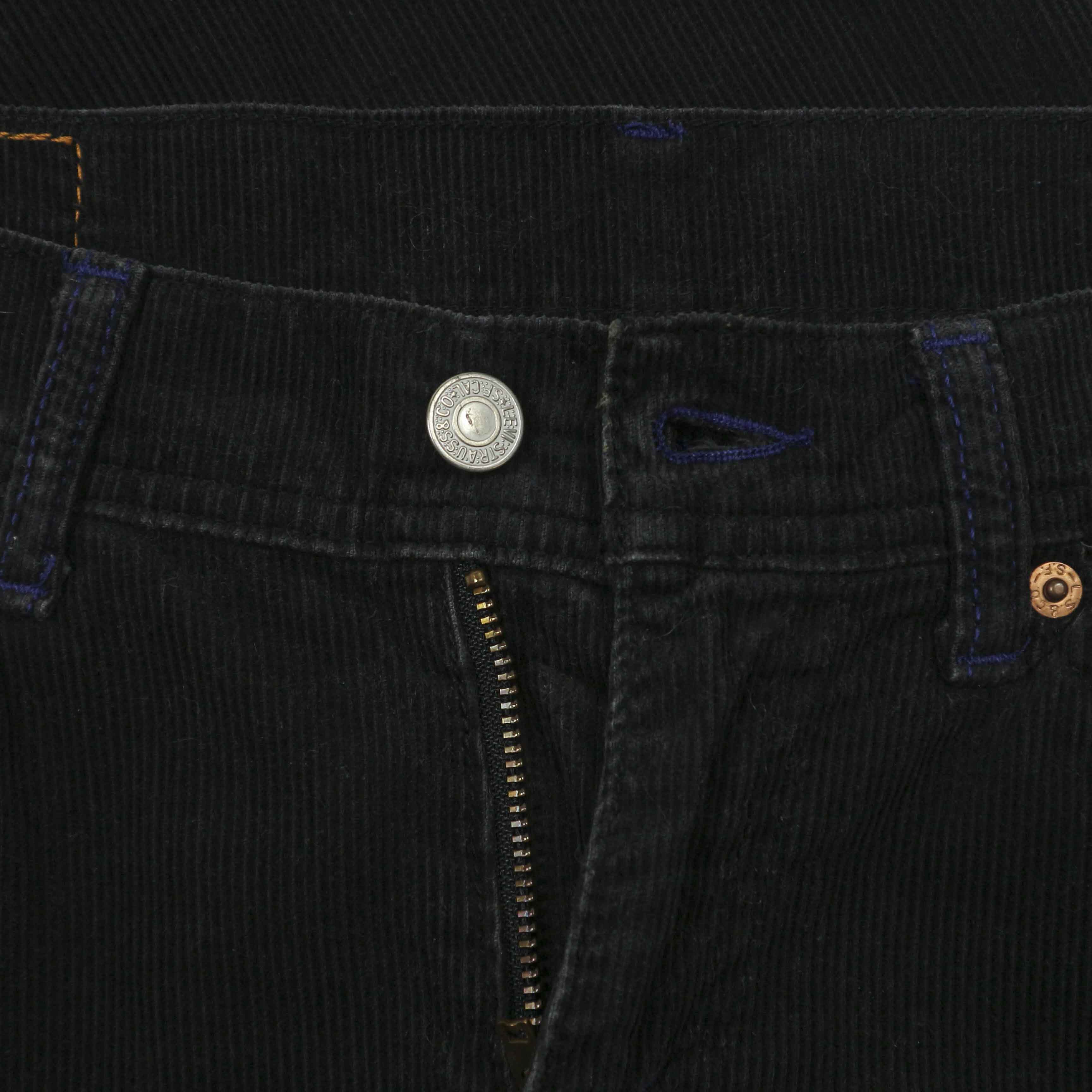 00s Levi's 533 Black Corduroy Jeans Size 28