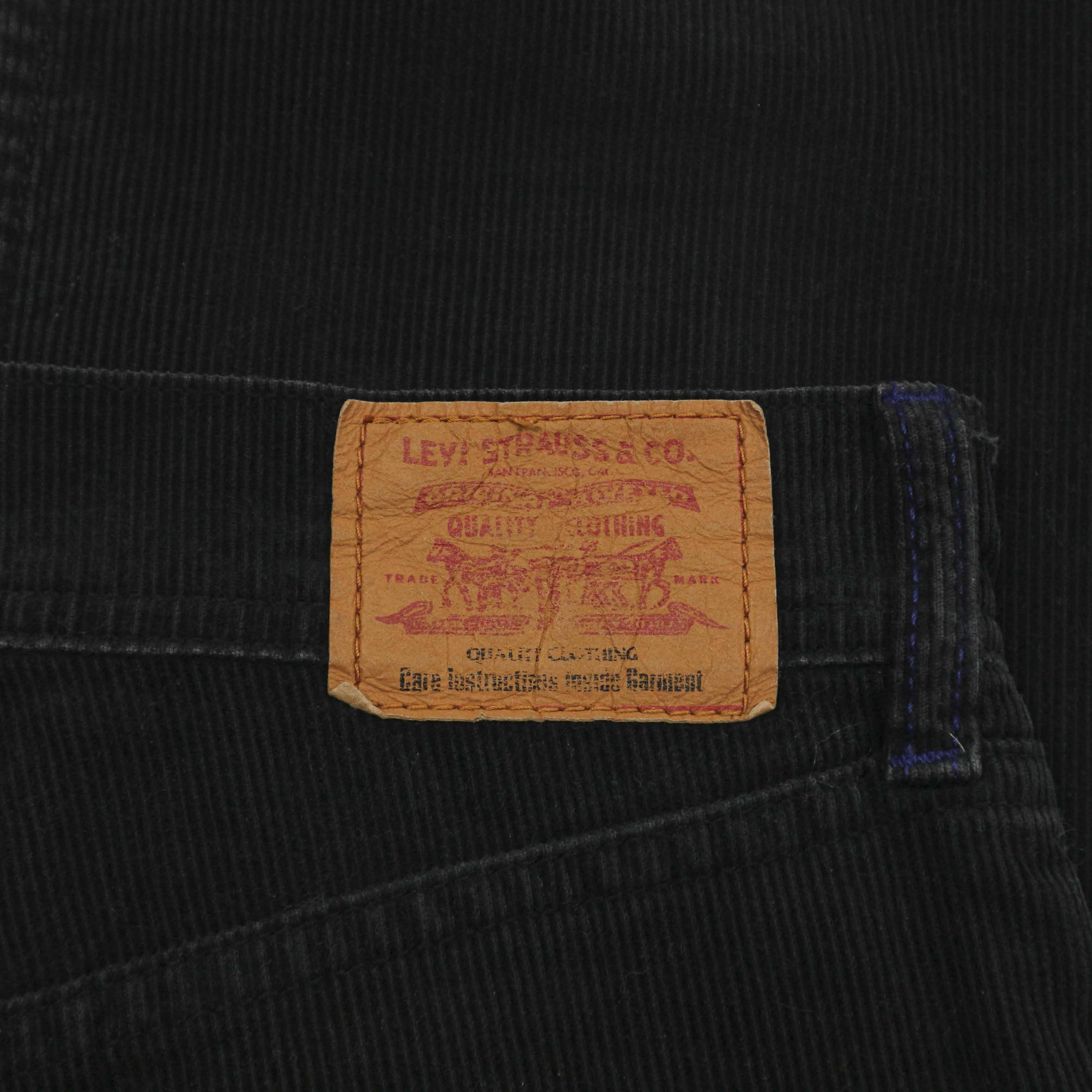 00s Levi's 533 Black Corduroy Jeans Size 28