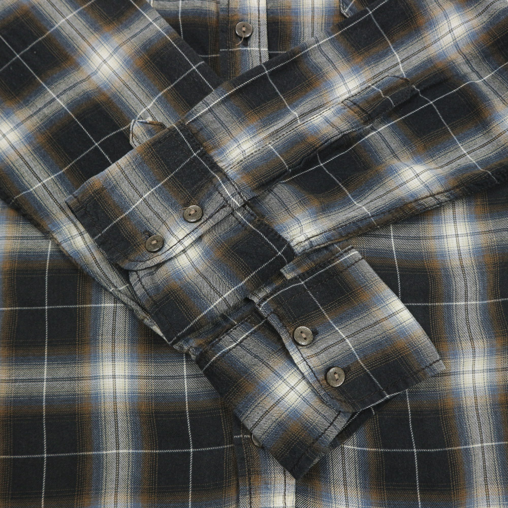 Sun Lucas Plaid Western Shirt Size L