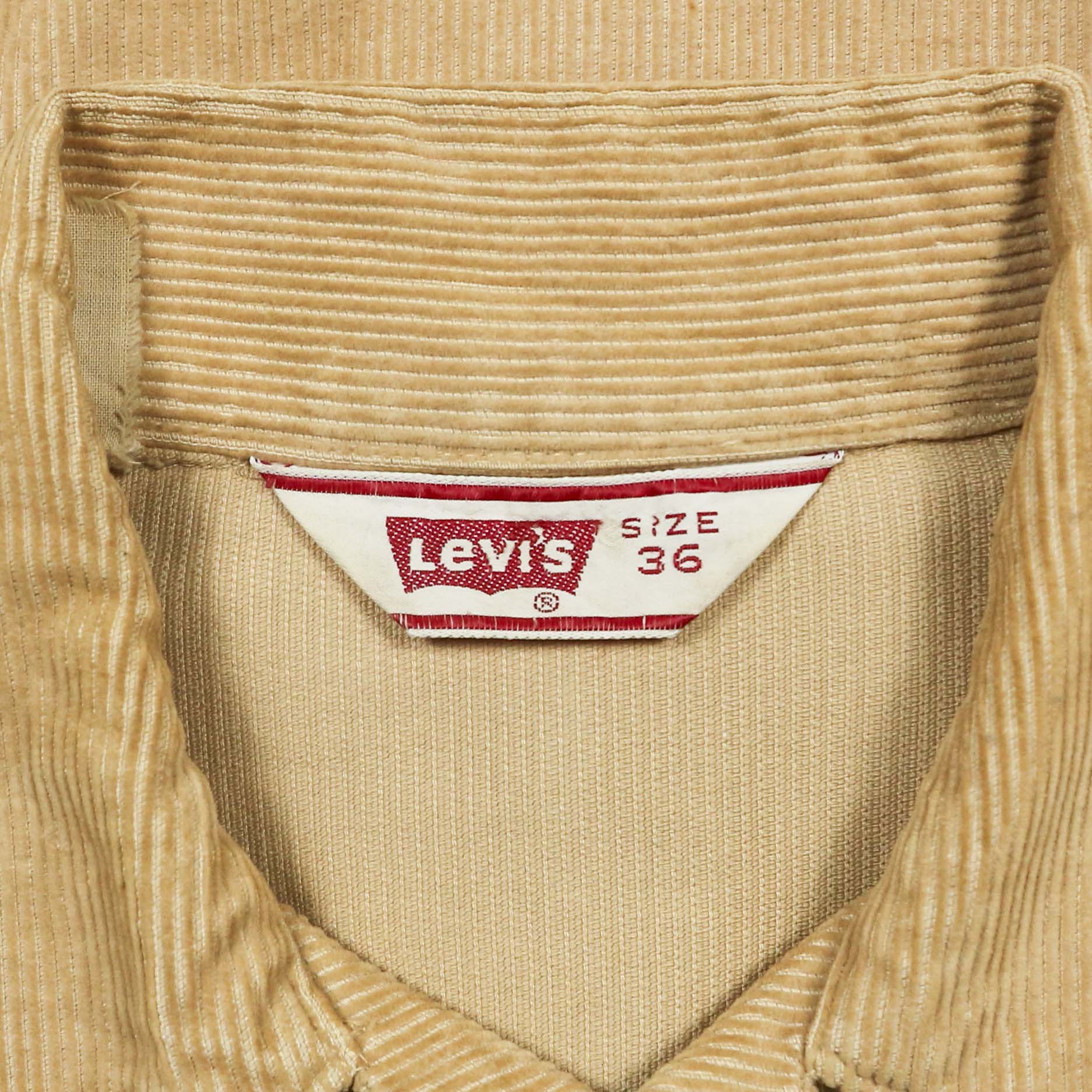 Vintage 70s Levi's Type 3 Corduroy Jacket Size S