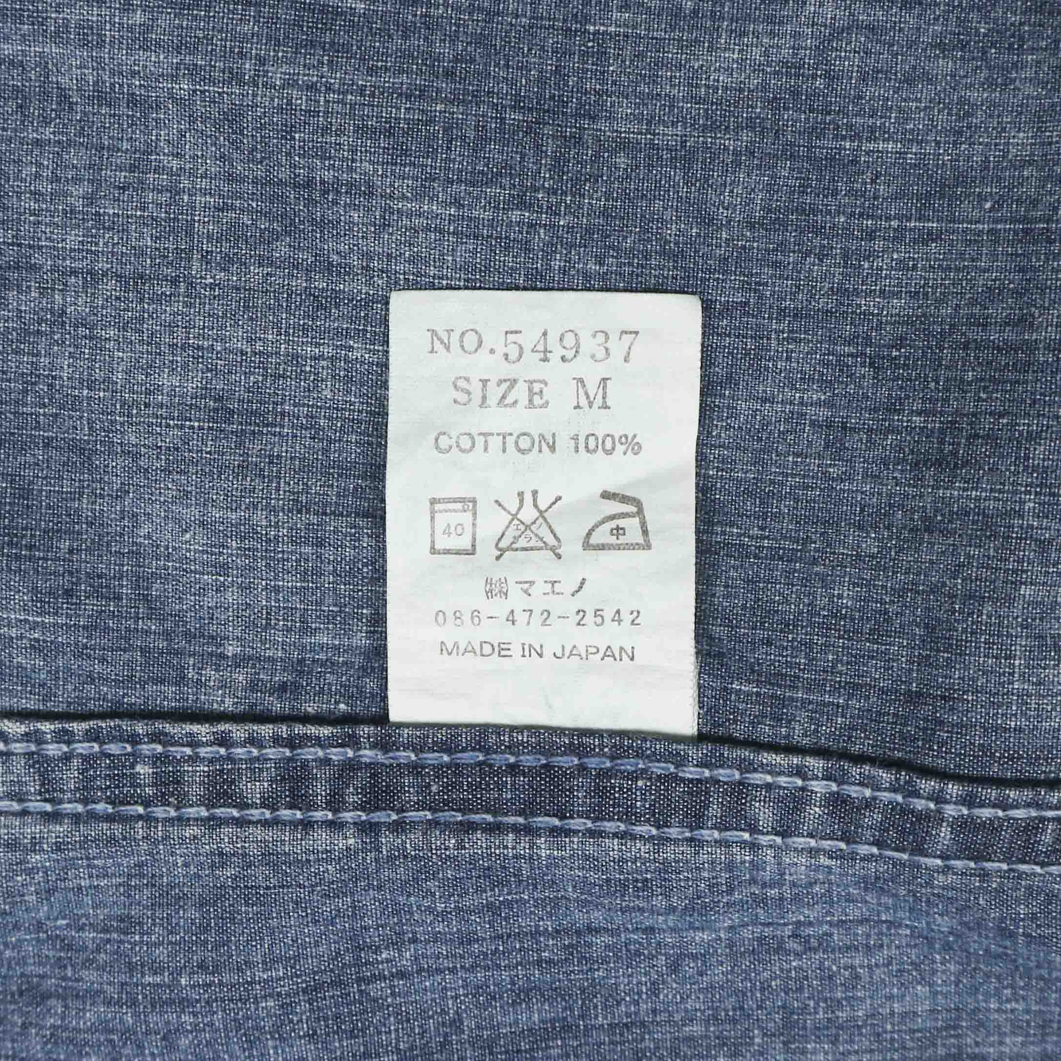 Eternal Indigo Canvas Western Shirt Size M